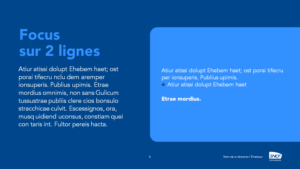 PowerPoint presentation template - SNCF Voyageurs 5