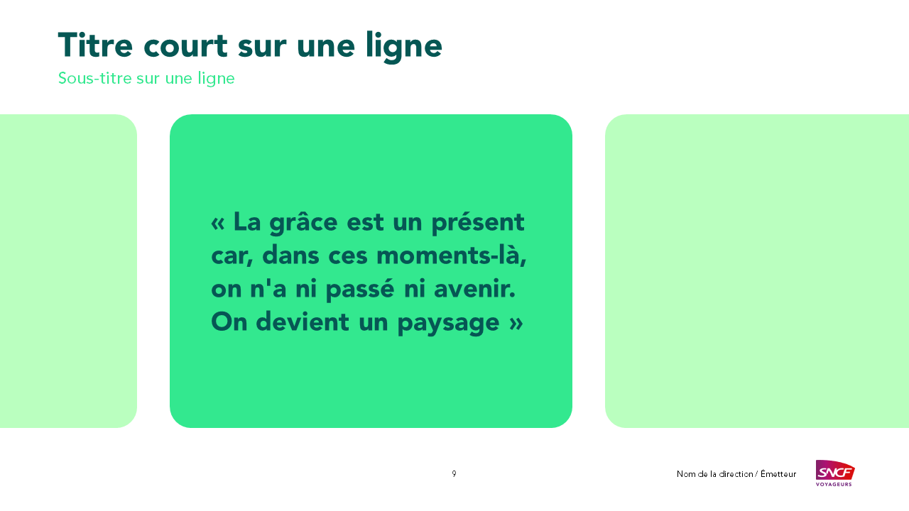 PowerPoint presentation template - SNCF Voyageurs 9