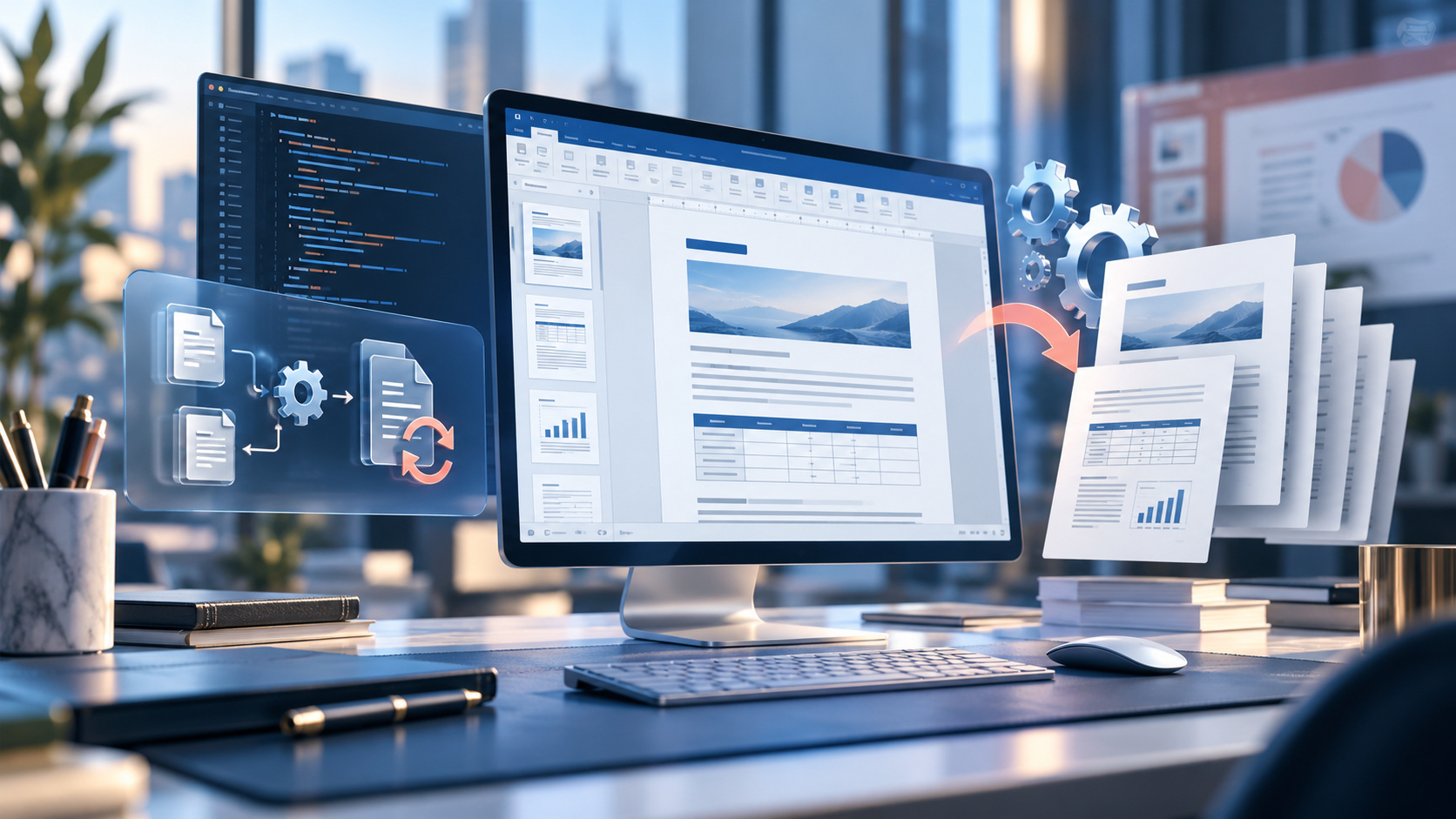 Automatisation de documents Word par macros VBA : code, engrenages et création de rapports professionnels.